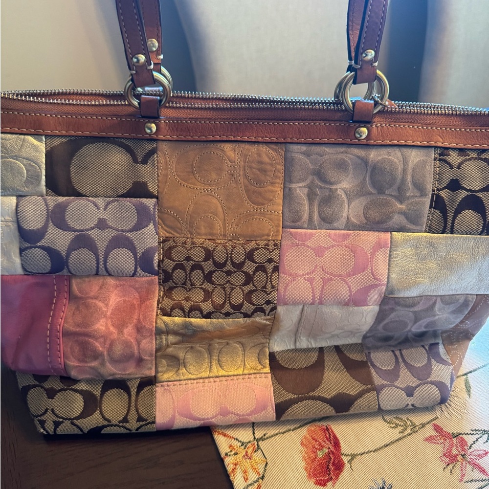 Coach Multicolor Patchwork Shoulder Bag
